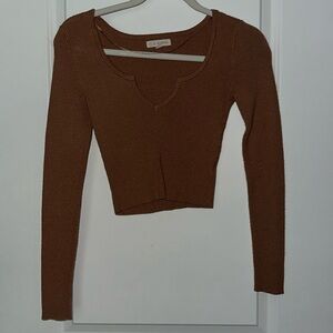 Ribbed Long Sleeve Crop